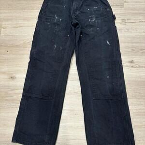 Carhartt Double Knee Pants Faded Black B136 BLK 30x30 Dungaree Fit Mexico